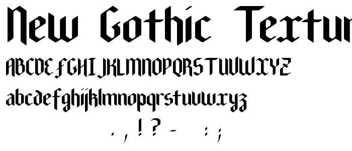 New Gothic Textura font